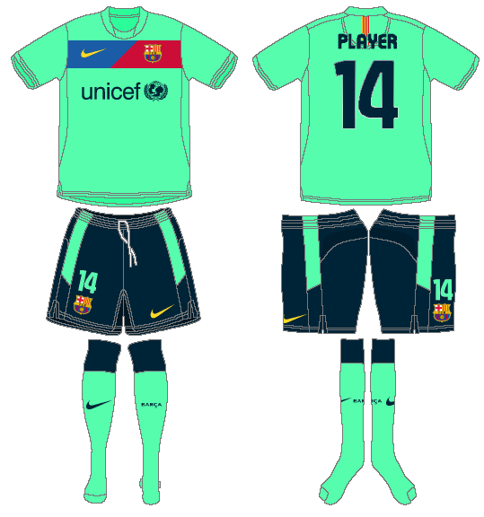 barcelona 2010 away kit